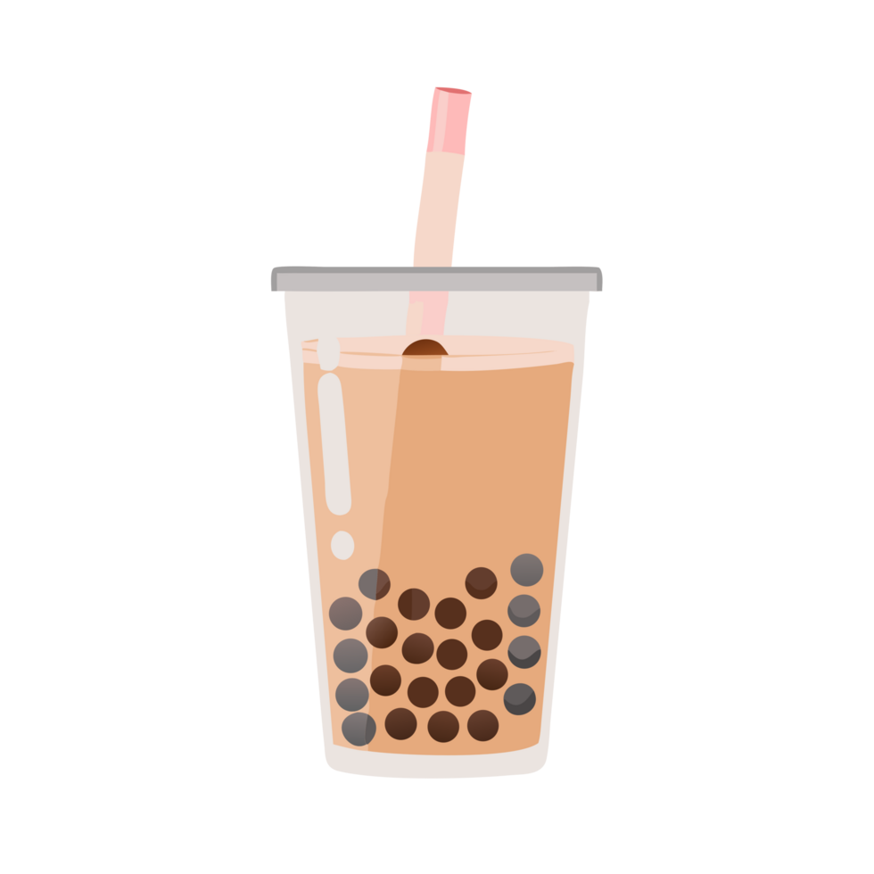 Refreshing bubble tea experience, cozy indoor beverage showcase, close-up perspective, exploring tempting layers and textures png
