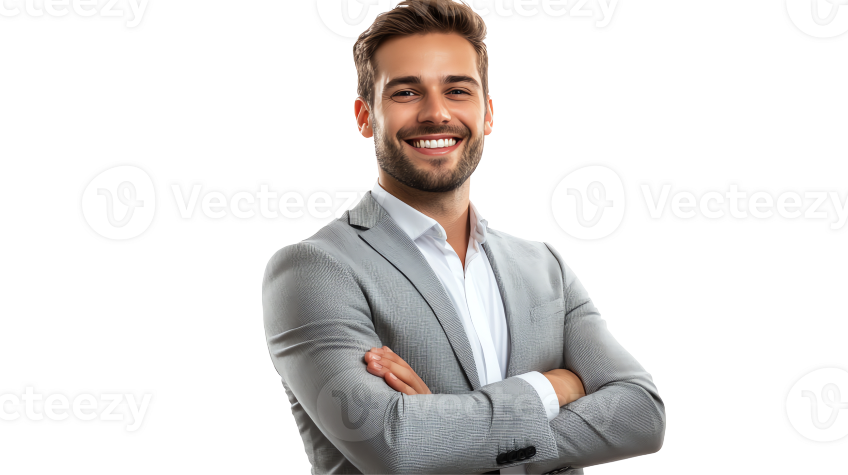A man in a suit is smiling png