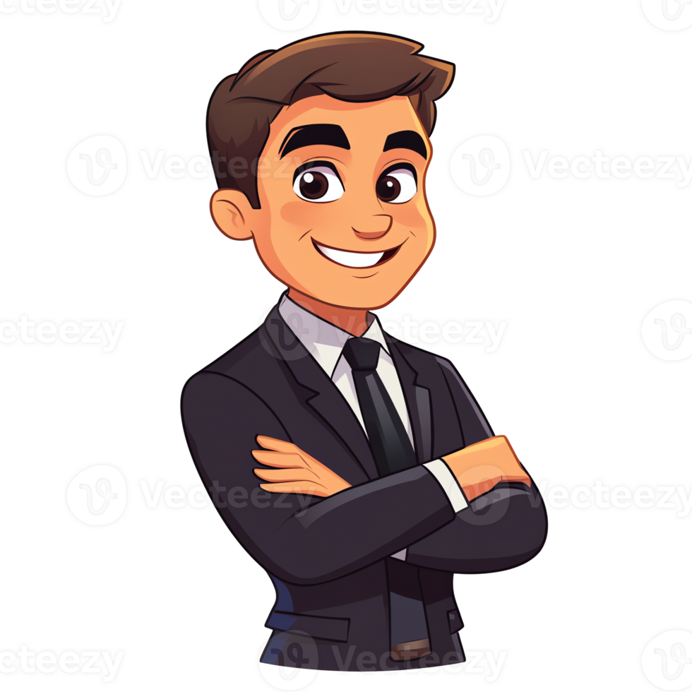 Confident Businessperson Shows Success, Achieving Goals with Determination and Style. png