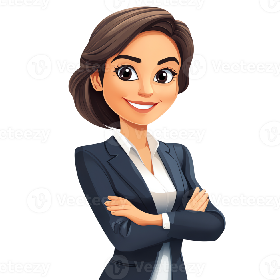 Confident Woman Achieving Goals in Business with Determination and Success png