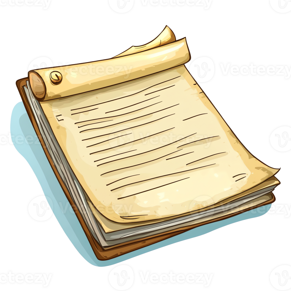 Open Journal with Lined Pages Ready for Writing or Note-Taking png