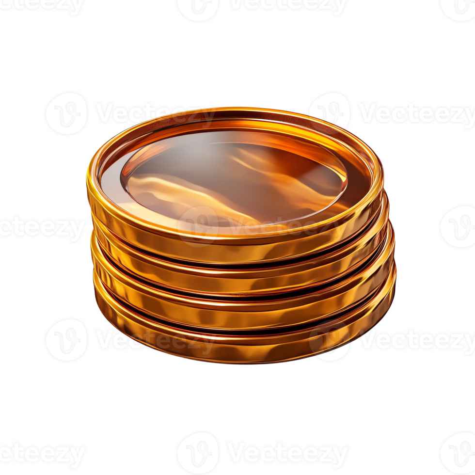 Stack of Coins Shiny Golden Currency on Dark Background Design png