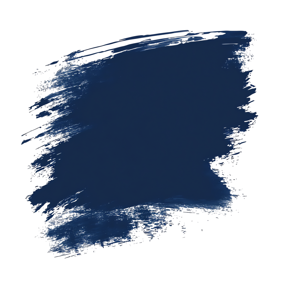 A blue paint brush stroke on a black background png