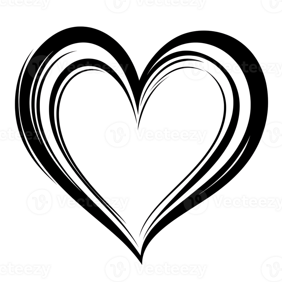 Creating Heart Shape with Light Streaks on Black Background Concept png
