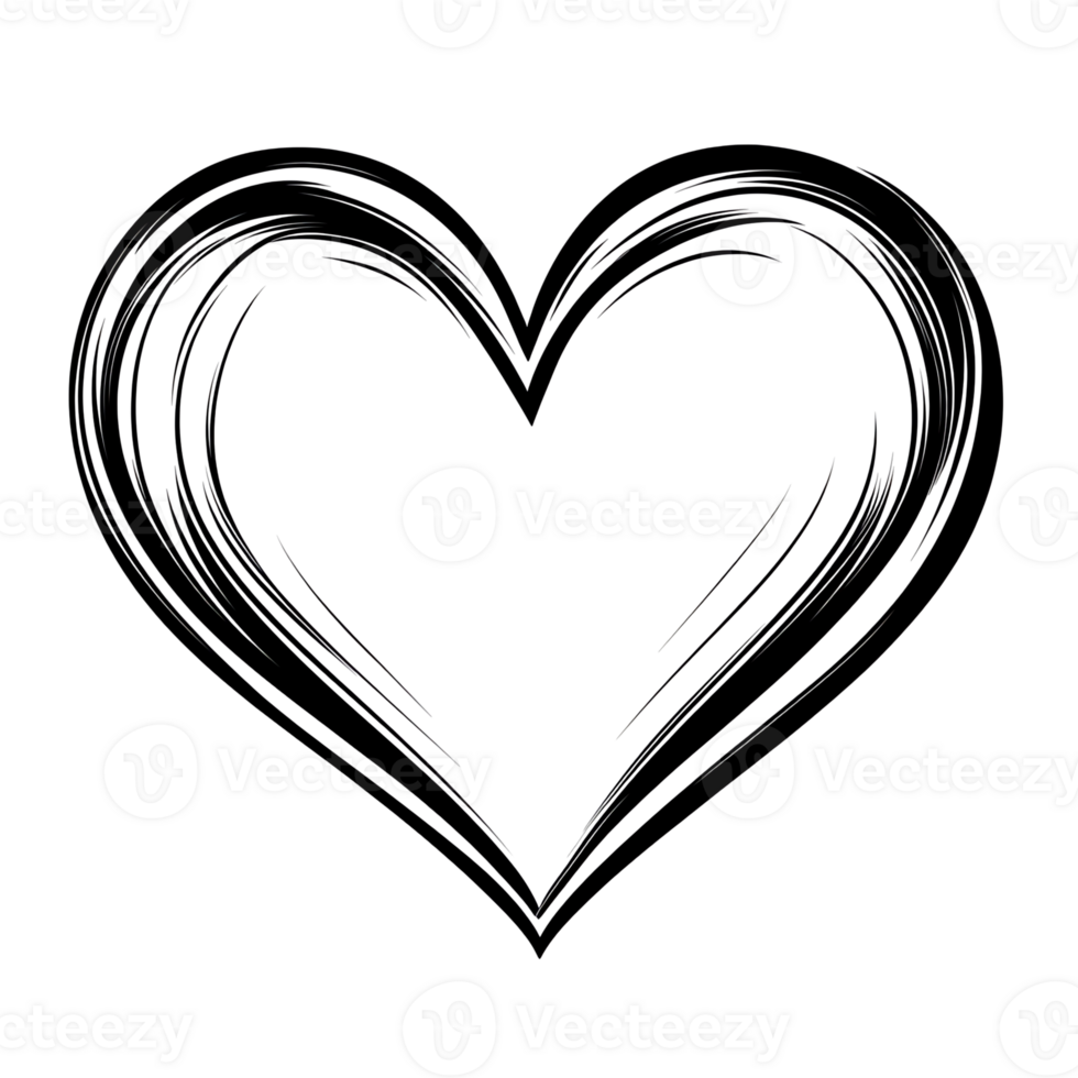 Creating Heart Shape with Light Trails on Black Background Design png