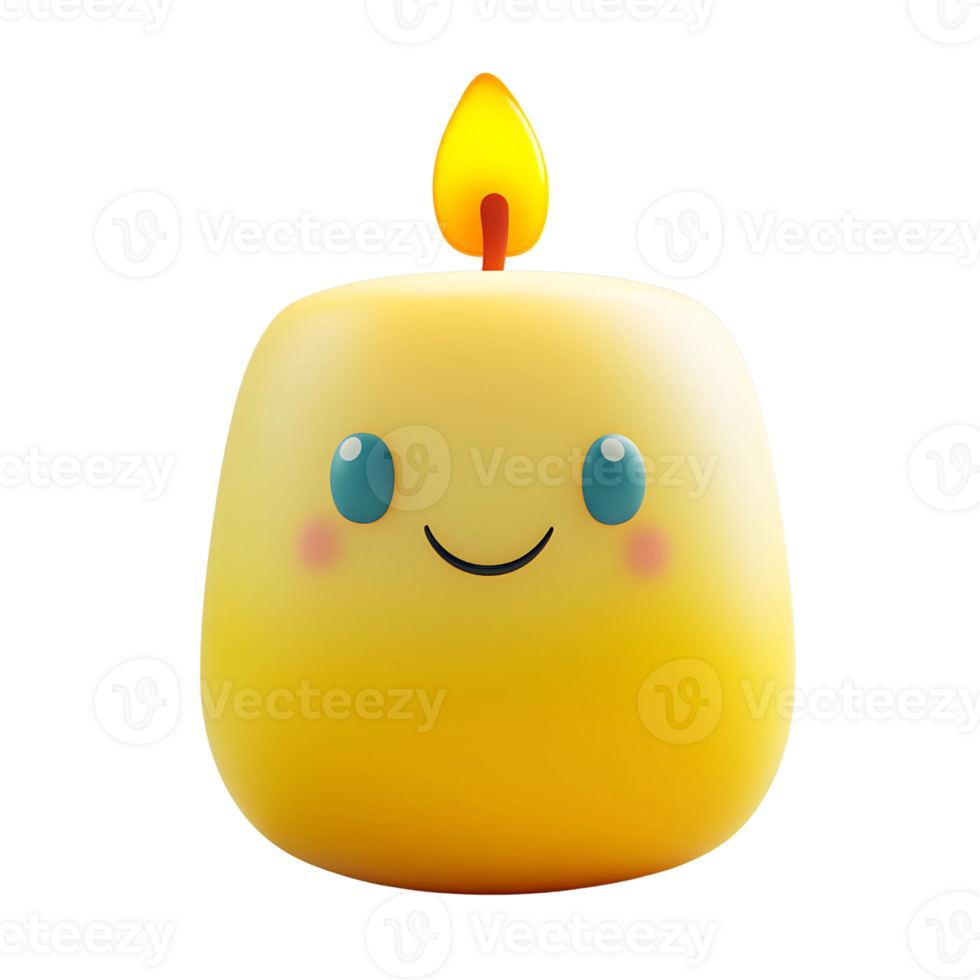 Candle with Smiling Faces png