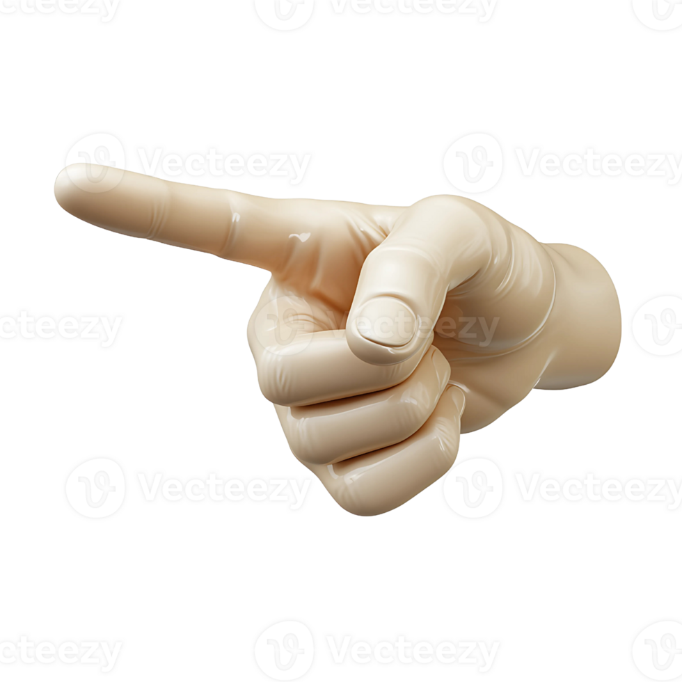 Rubber Glove Hand Pointing png