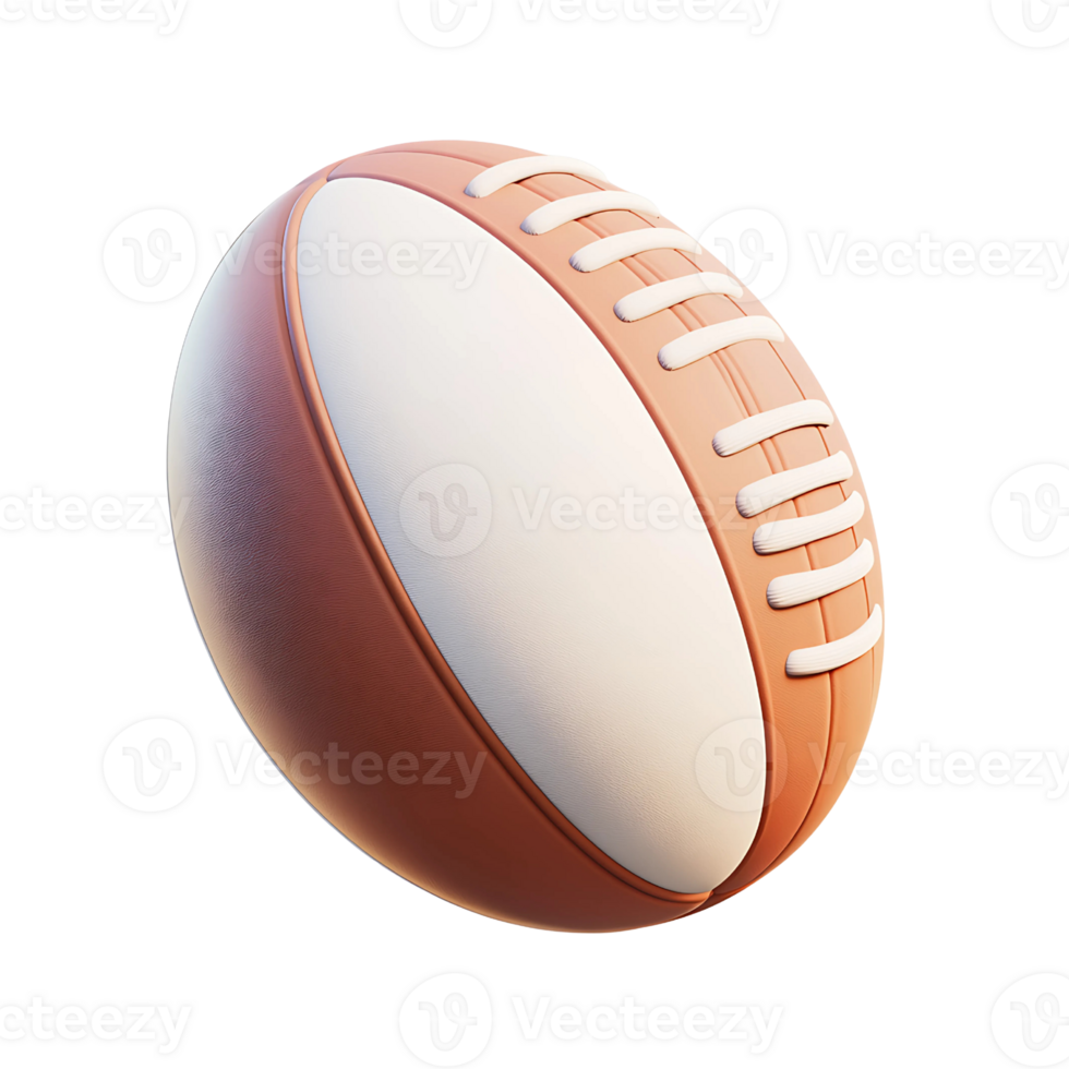 Render of American Football with White Stripe png