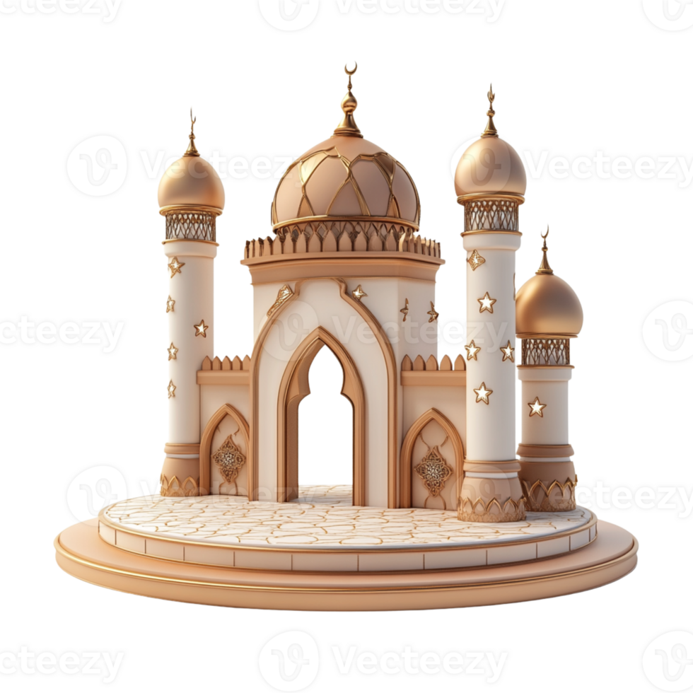 Elegant Golden Palace Model png
