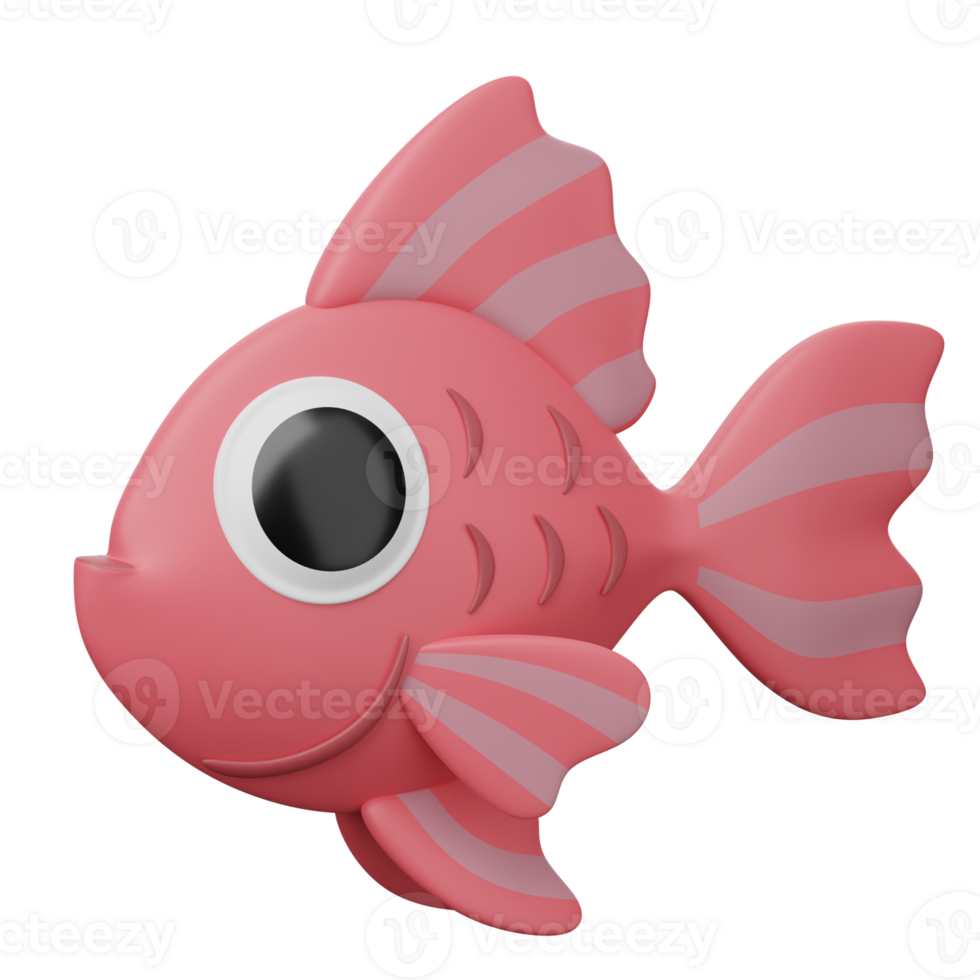 A pink fish with big eyes on a black background png