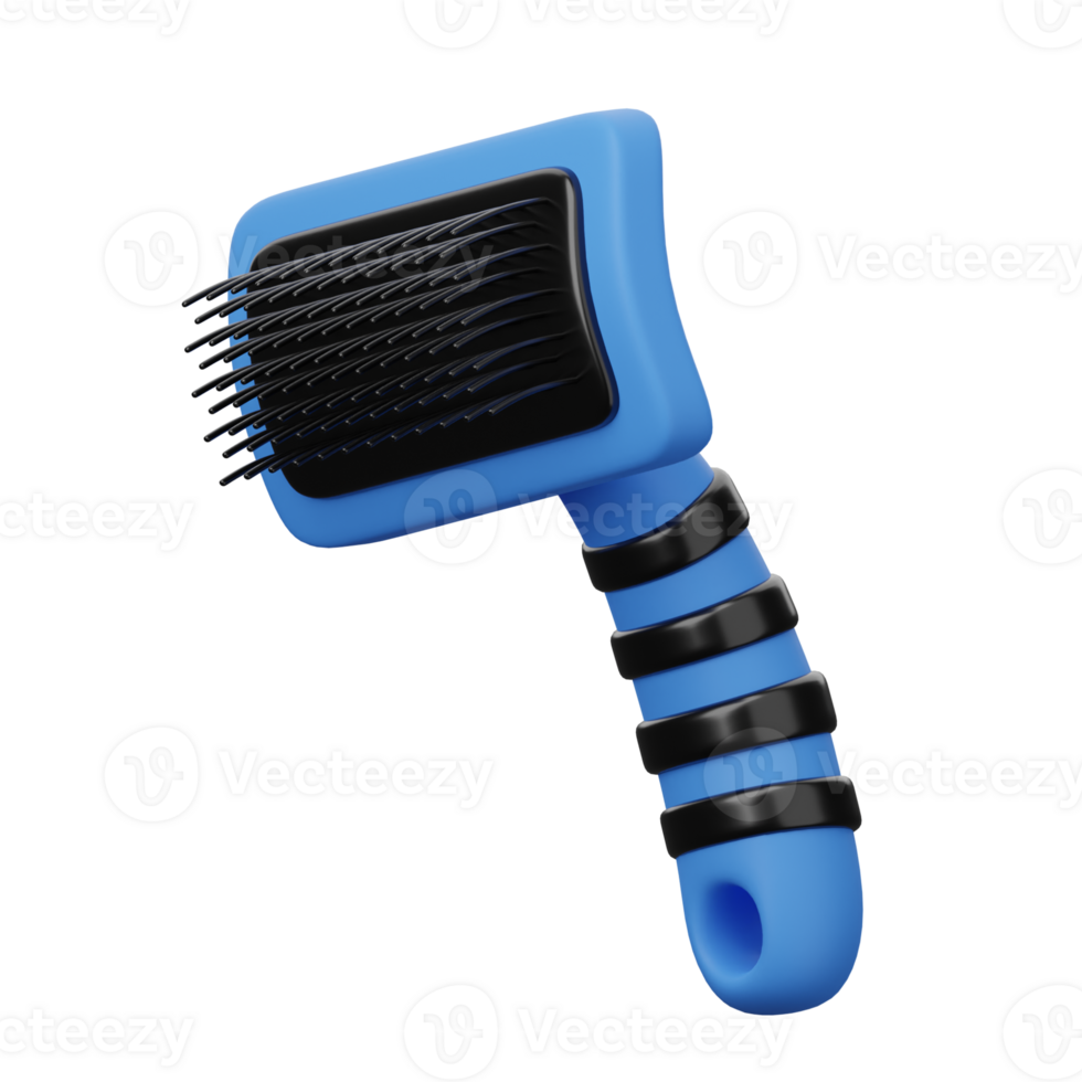 A blue and black brush with a handle png