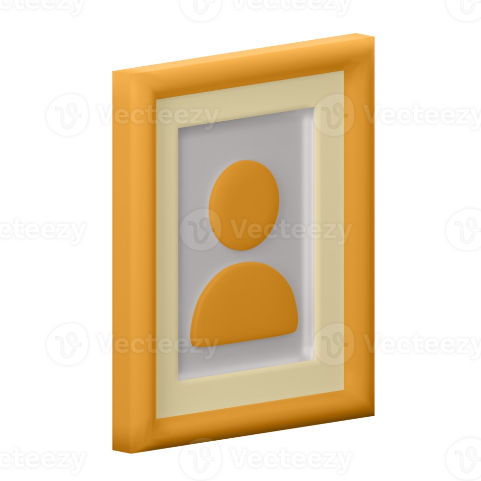 A picture frame with a person in it png