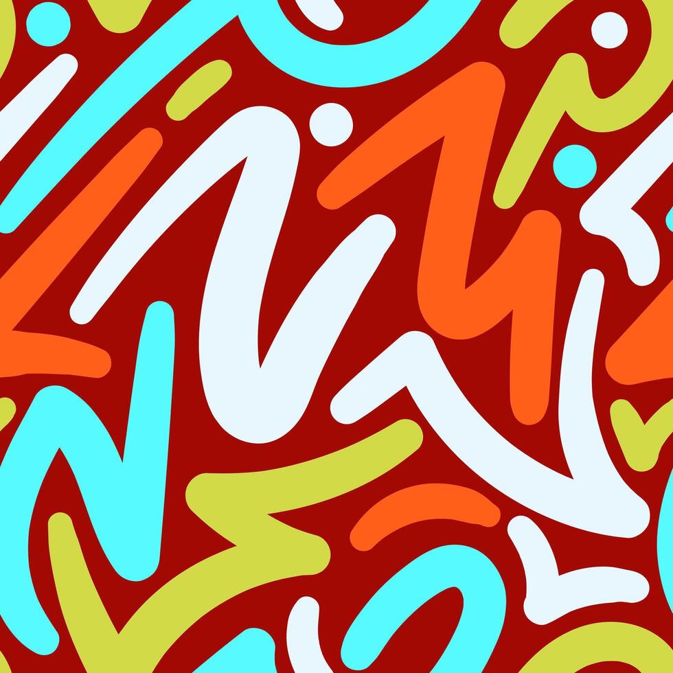A colorful pattern with many different shapes vector