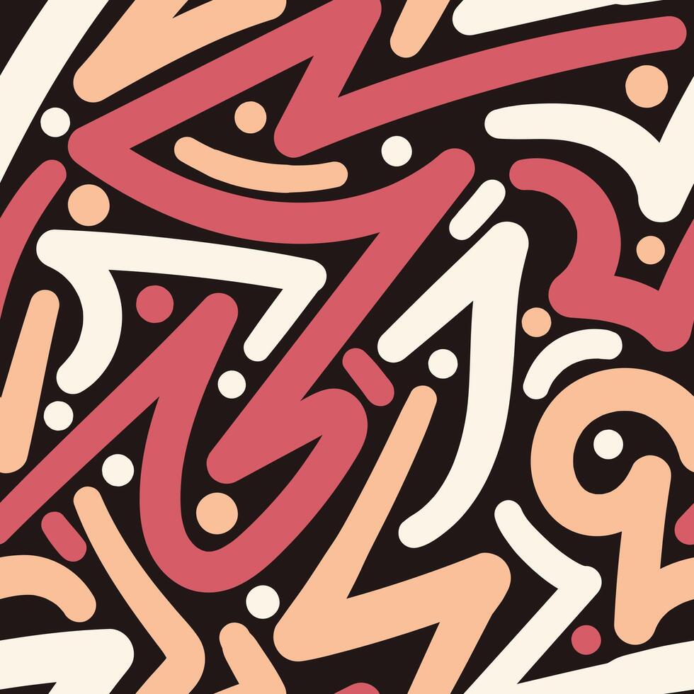A colorful abstract pattern with many shapes vector
