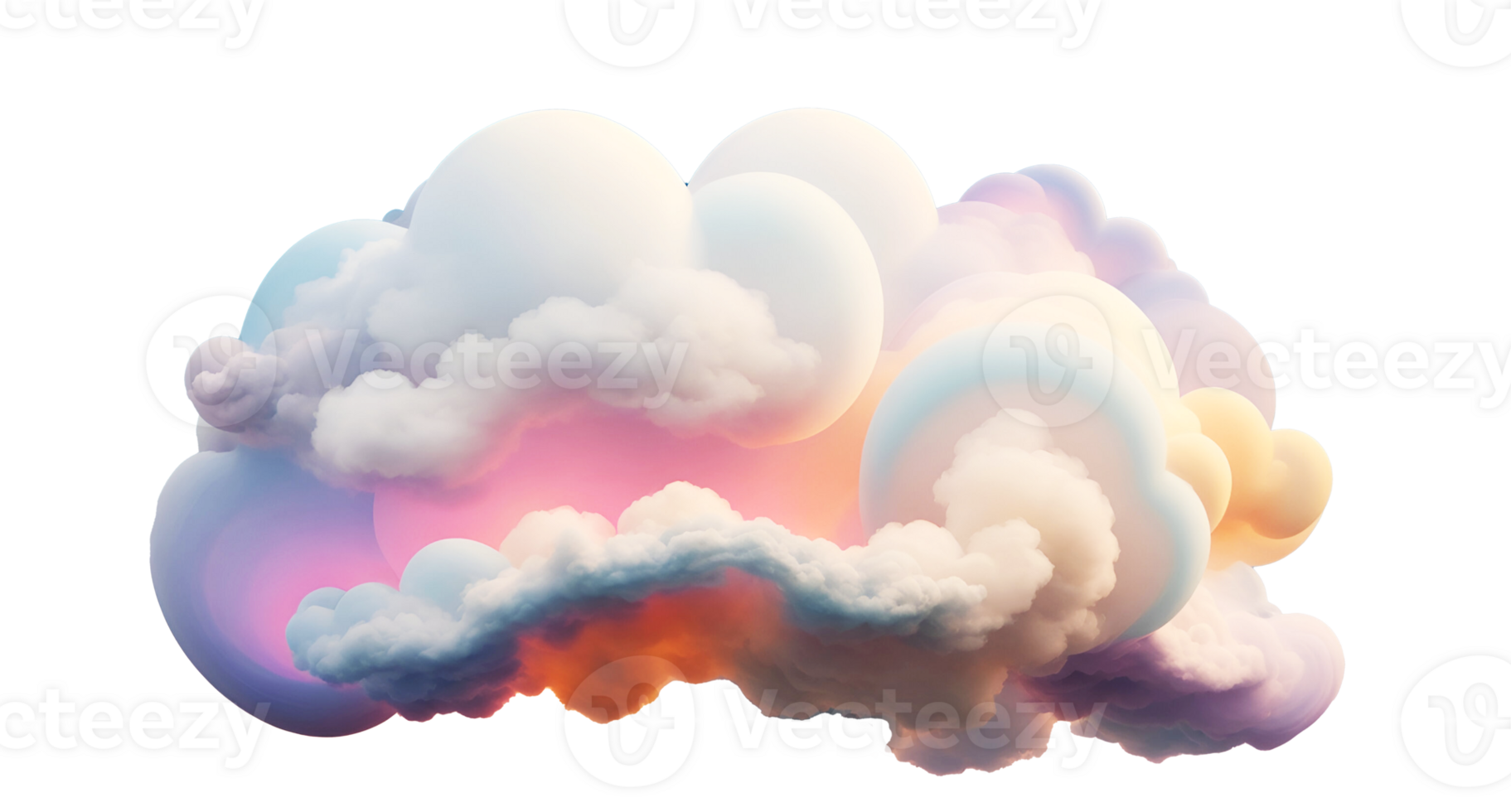 A cloud with colorful clouds on it png