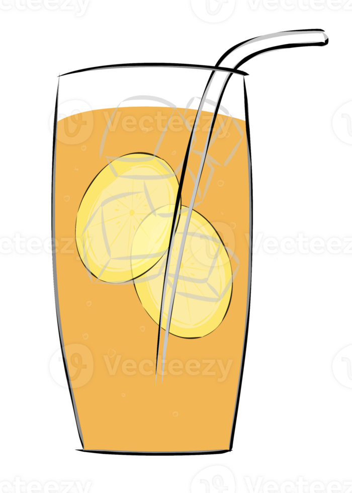 lemonade digital illustration png