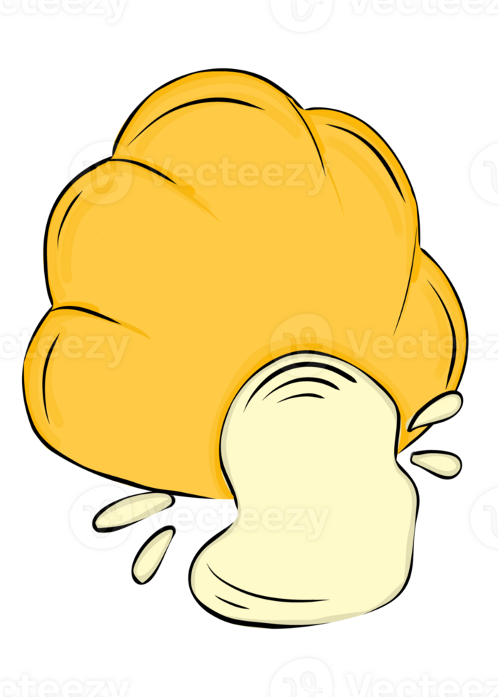 puff cake illustration sticker png