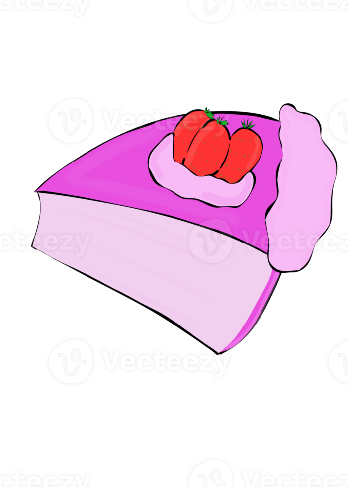 slice of cake art illustration png