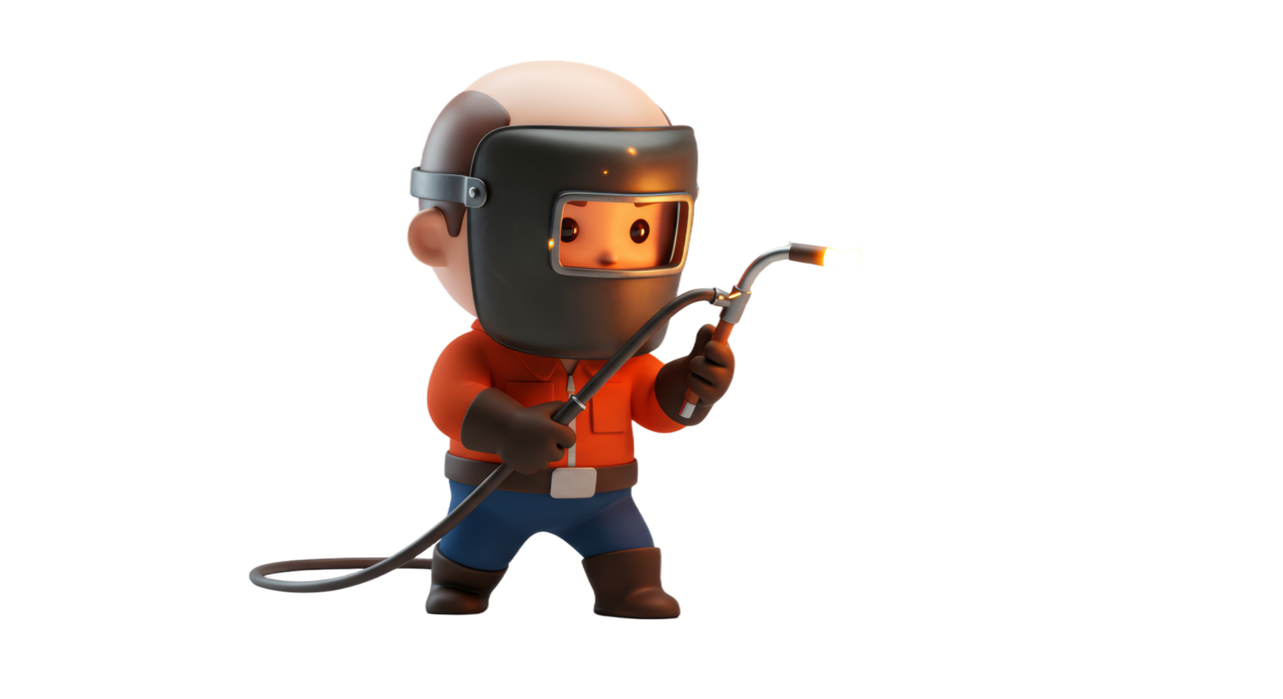 Welder in 3D style png