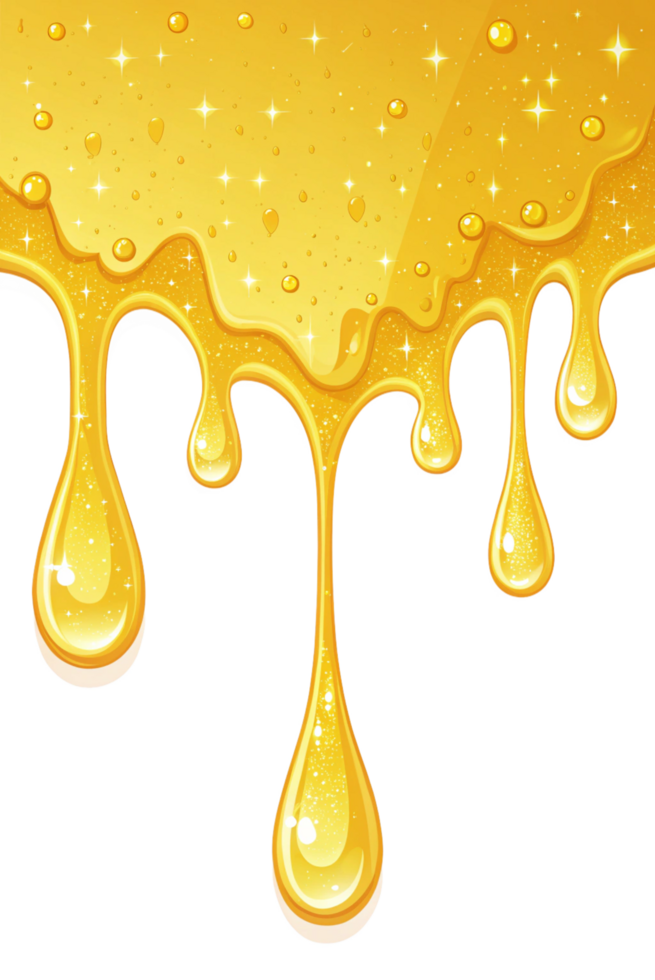Free Photo honey dripping on transparent background png