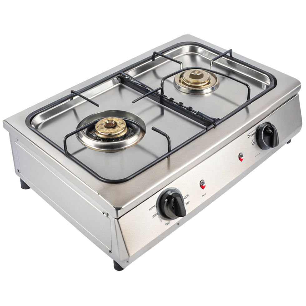 free a gas stove with two burners on it png