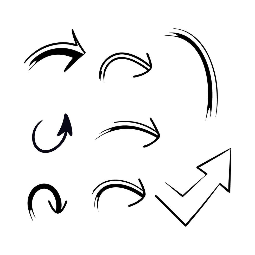 Hand drawn arrow Cursor vector