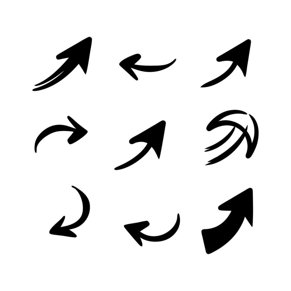 Hand drawn arrow doodle design vector