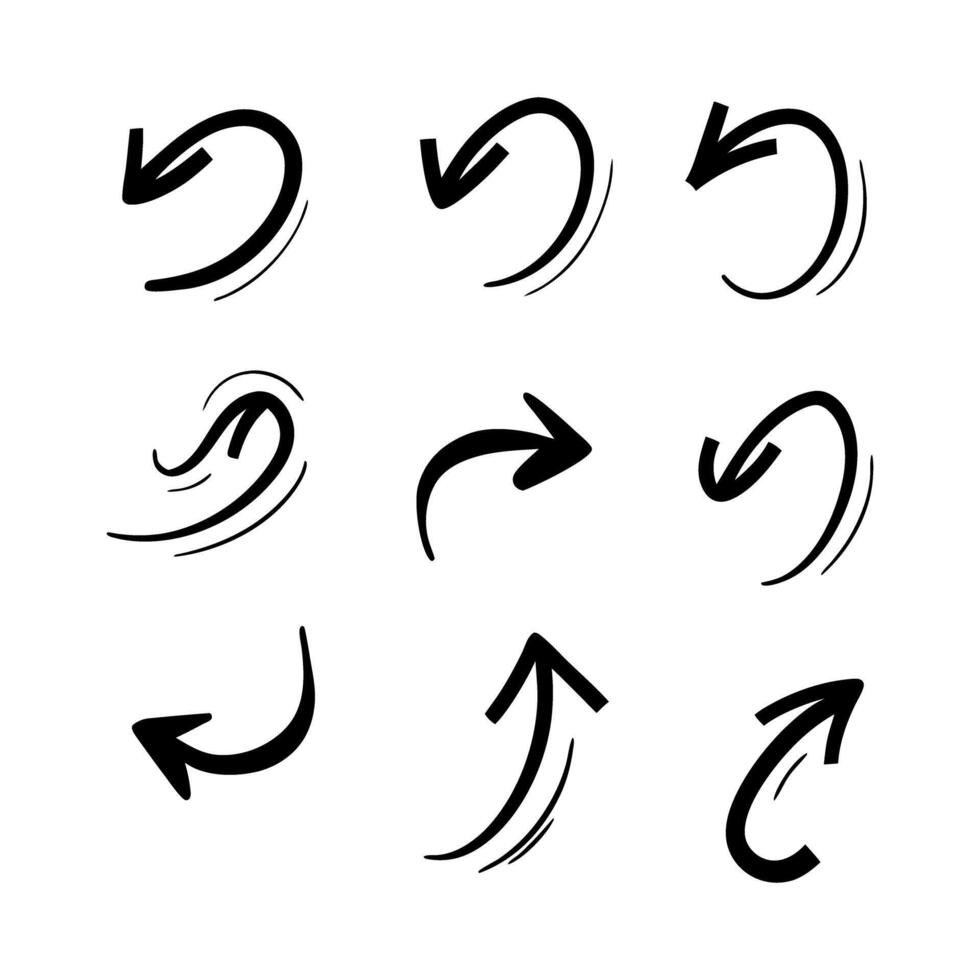 Hand drawn arrow symbol vector