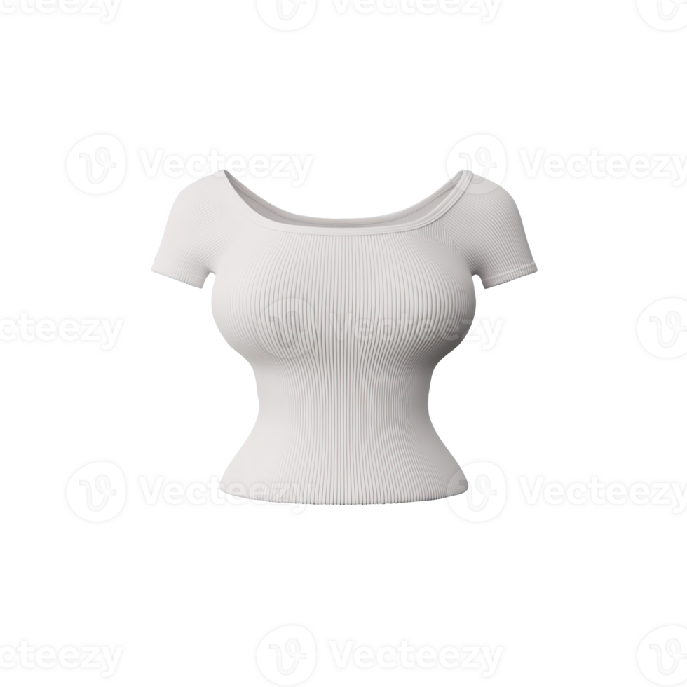 A white top with a small cut out on the front png