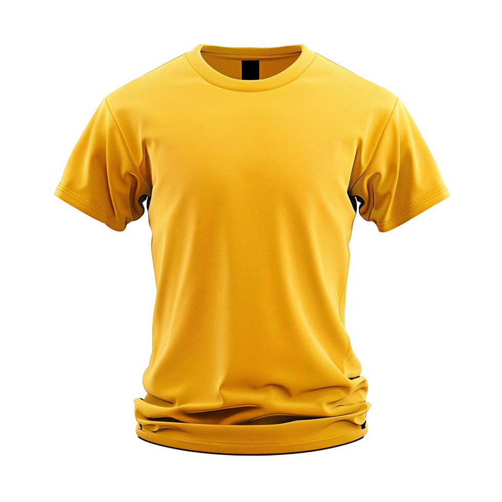 Mustard Yellow ShortSleeve TShirt Mockup Apparel Design png