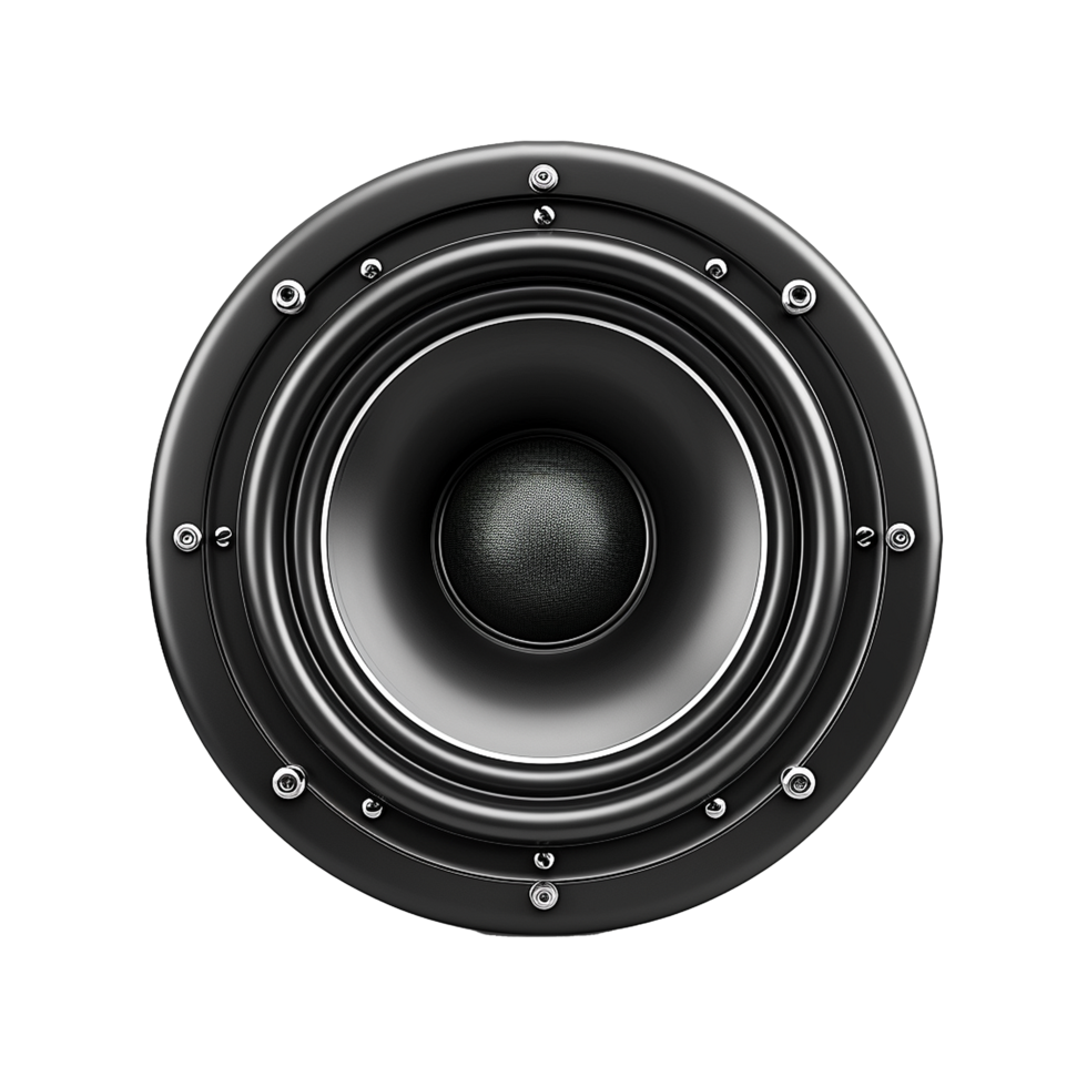 Black Speaker Closeup Detailed View Audio Equipment Music Technology png