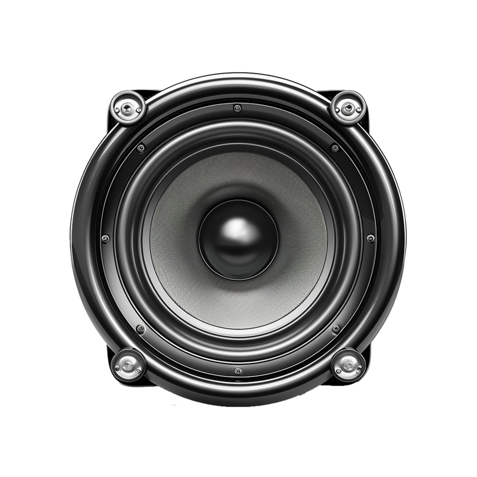 Black speaker close-up detailed audio sound music technology png