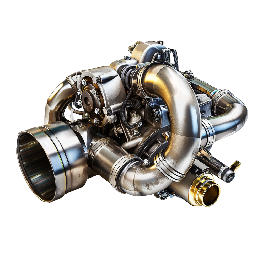 Powerful Engine Closeup Detailed Turbocharger Technology png
