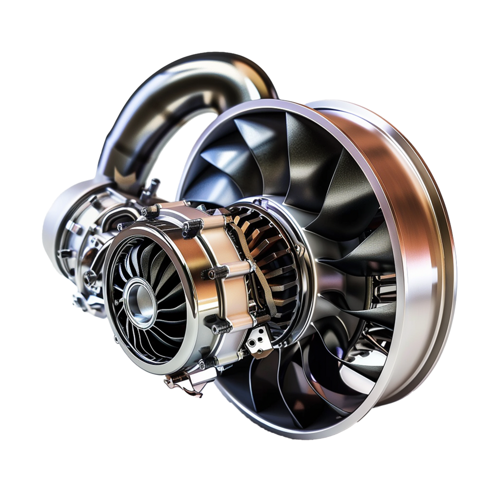 Powerful Turbocharger Engine Technology Closeup View png