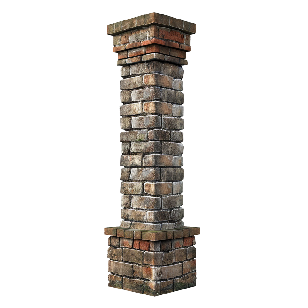 Stone Brick Column Architectural Element Design, png