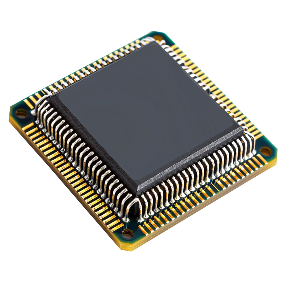 Integrated Circuit Chip Closeup Technology Microchip Electronics png