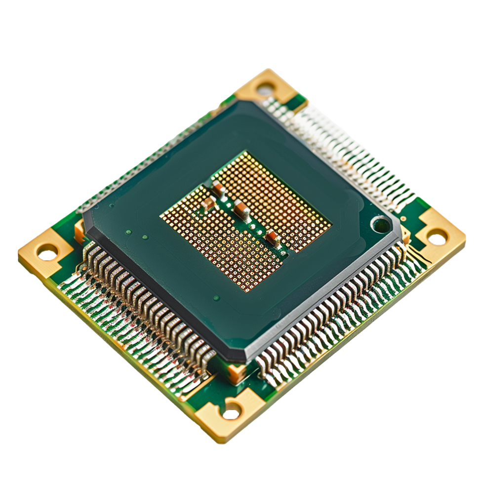 Microchip on Circuit Board Technology Closeup png