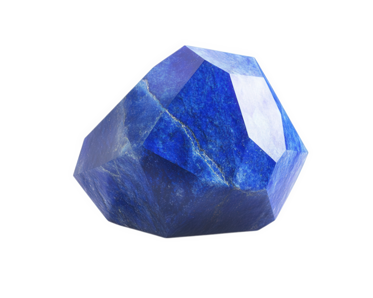Lapis lazuli stone isolated on black background png