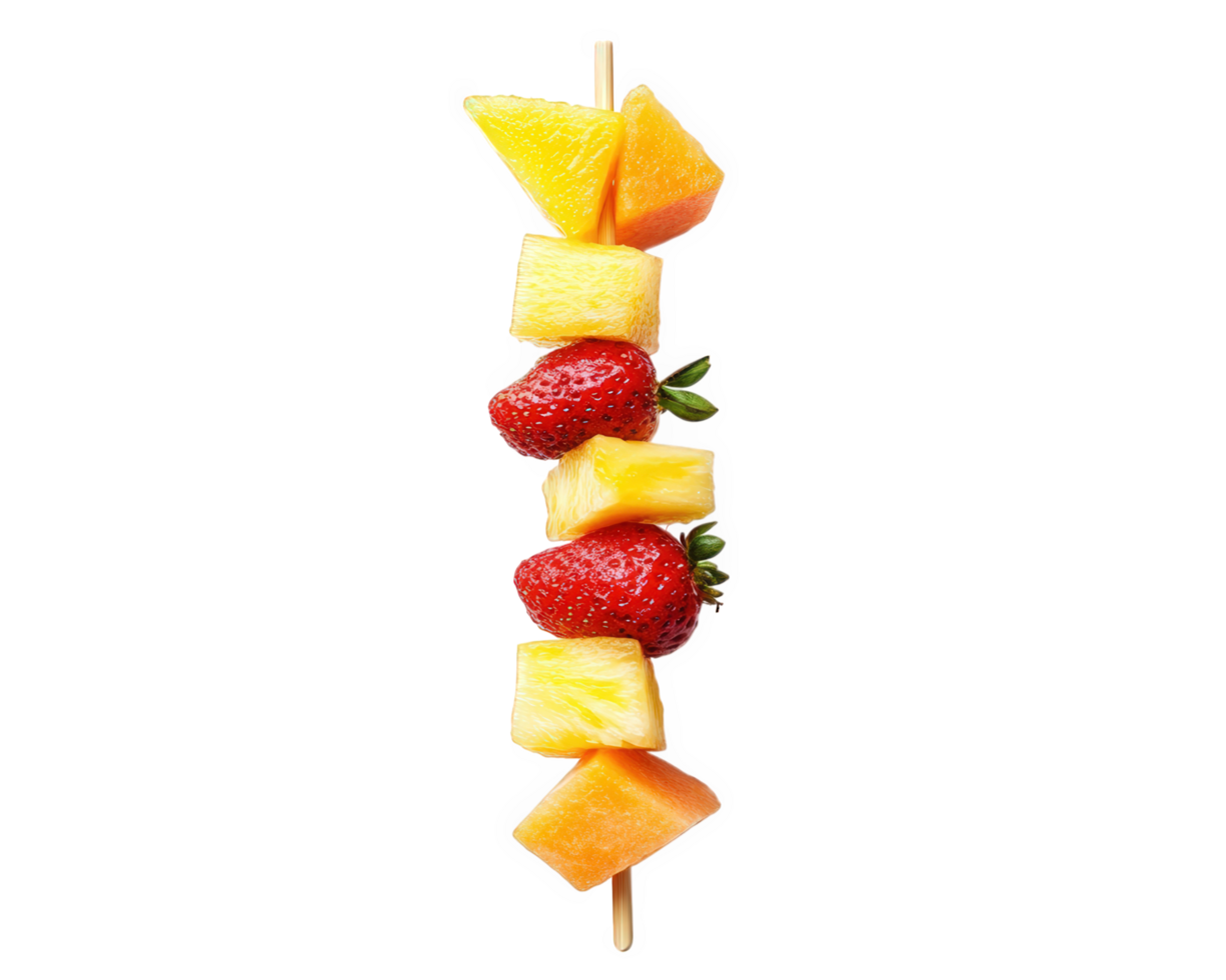 Fruit skewers on a black background png
