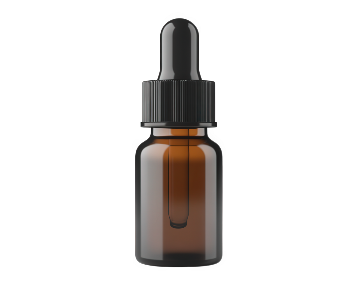 A small bottle of essential oil on a black background png