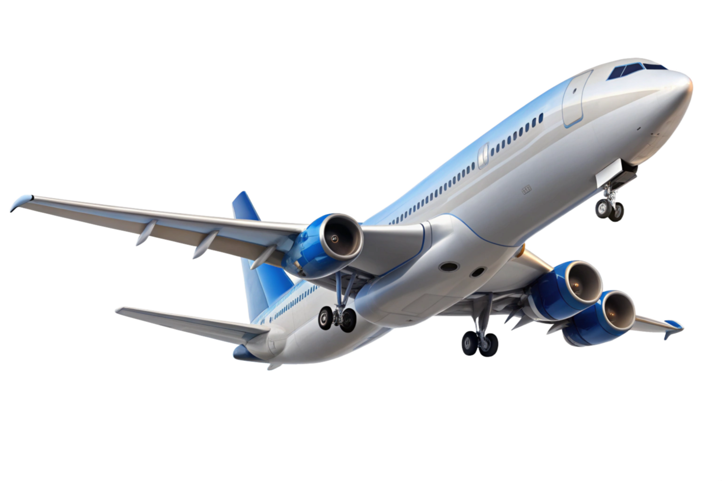Stunning Closeup of a Modern Passenger Airplane in Flight png