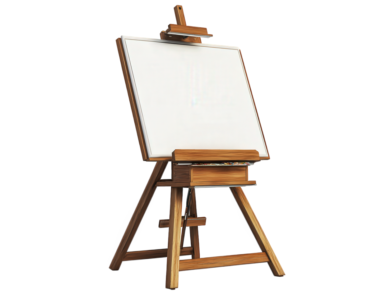 An easel with a white board on it png