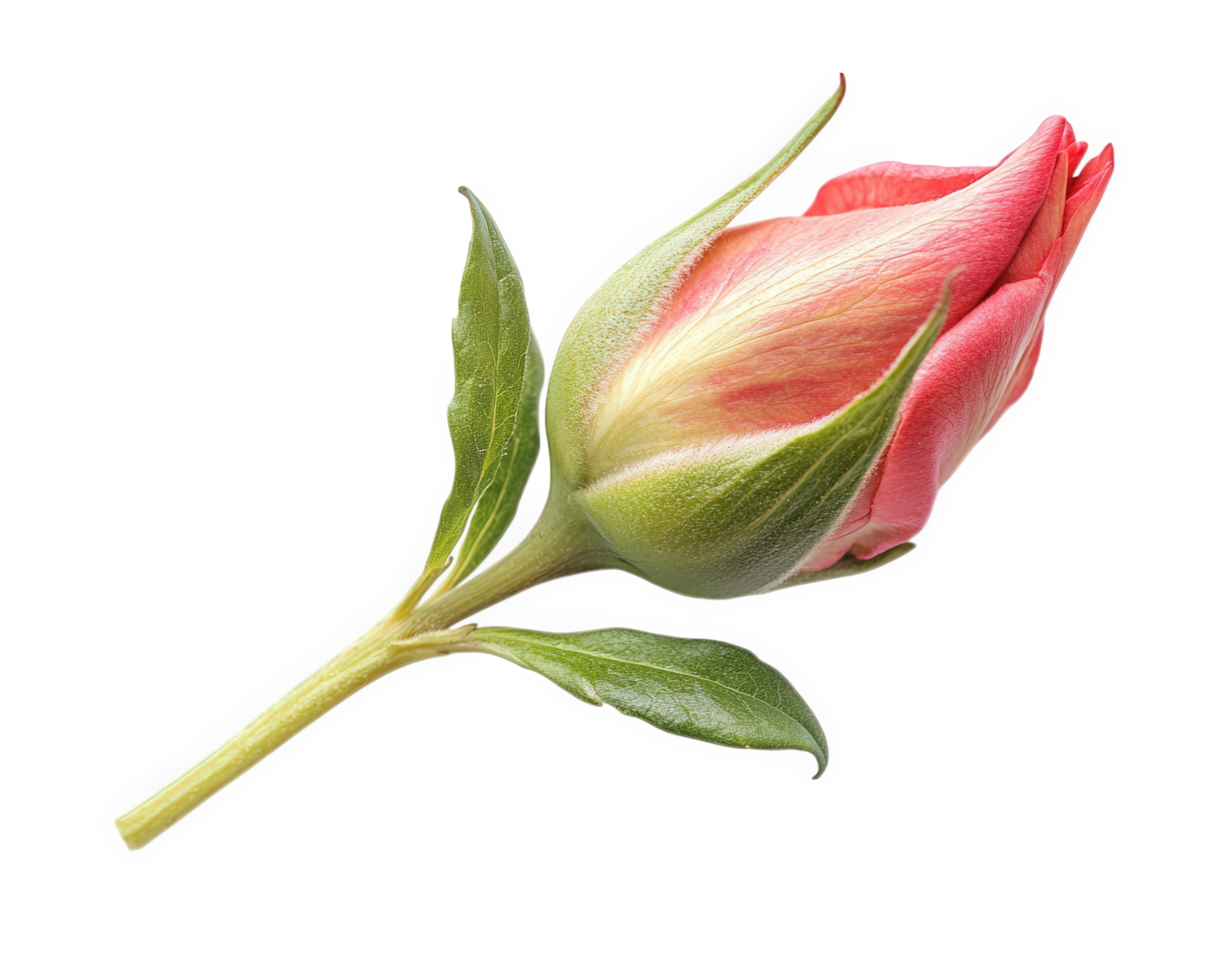 A single pink rose bud on a black background png