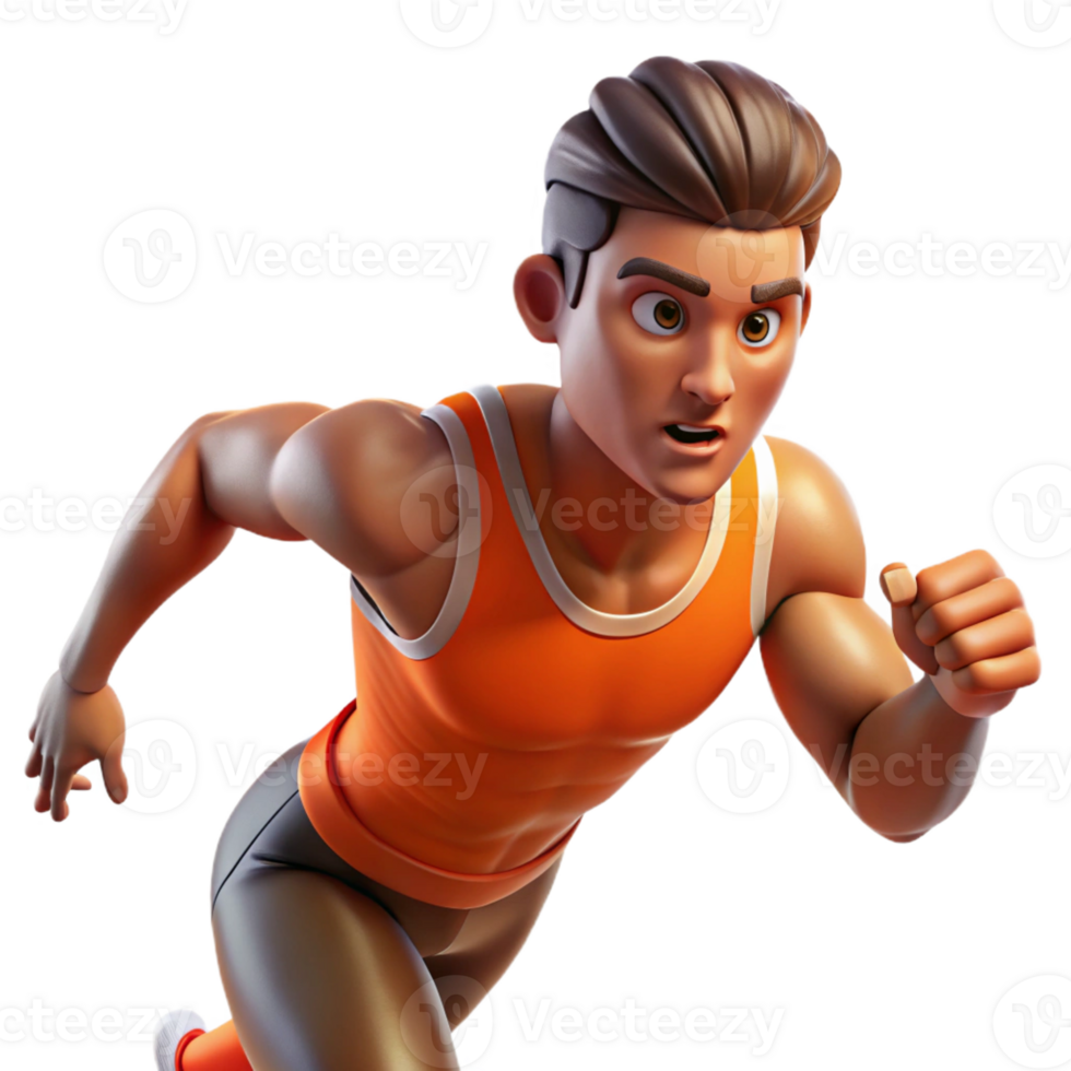 impressive creative Portrait of an athlete in motion, powerful and dynamic, with motion blur and dramatic lighting, in a sports photography style high quality png