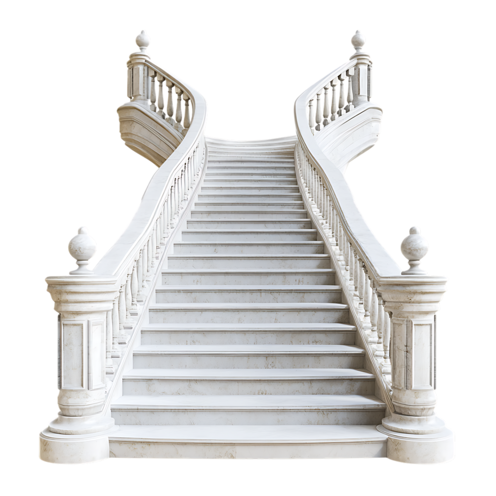 Grand Architectural Staircase for Historic and Elegant Spaces png