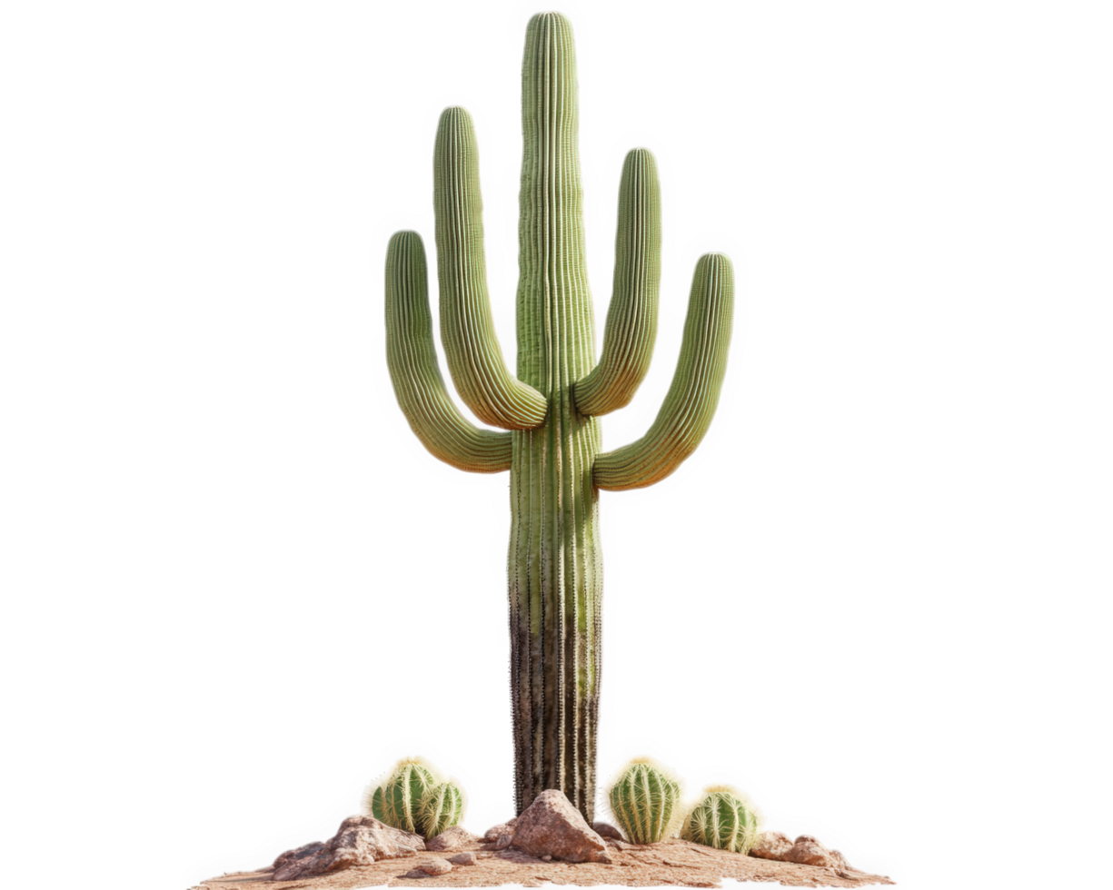 A cactus plant is standing in the desert png