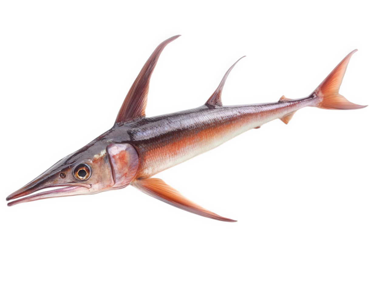 vibrant swordfish with long bill, showcasing its unique features against transparency background. This striking fish is known for its speed and agility in ocean png