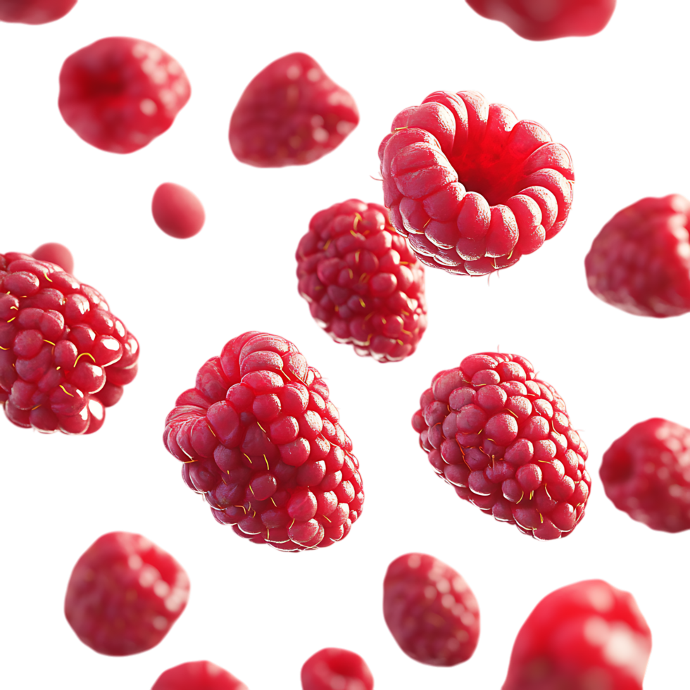 Lush Raspberry Cascade for Organic Snack and Dessert Promotions png