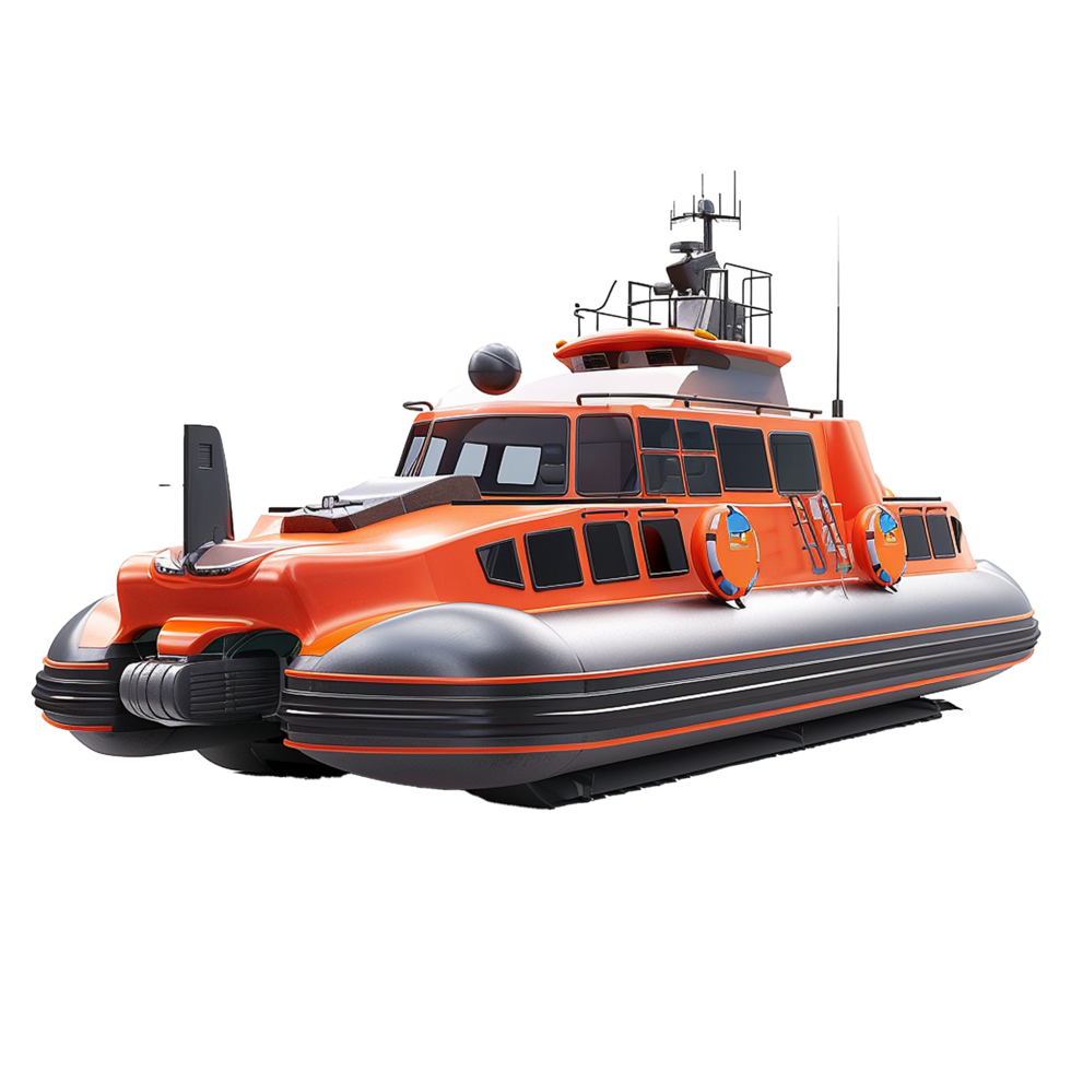 Highspeed rescue hovercraft boat for emergency response and maritime operations png