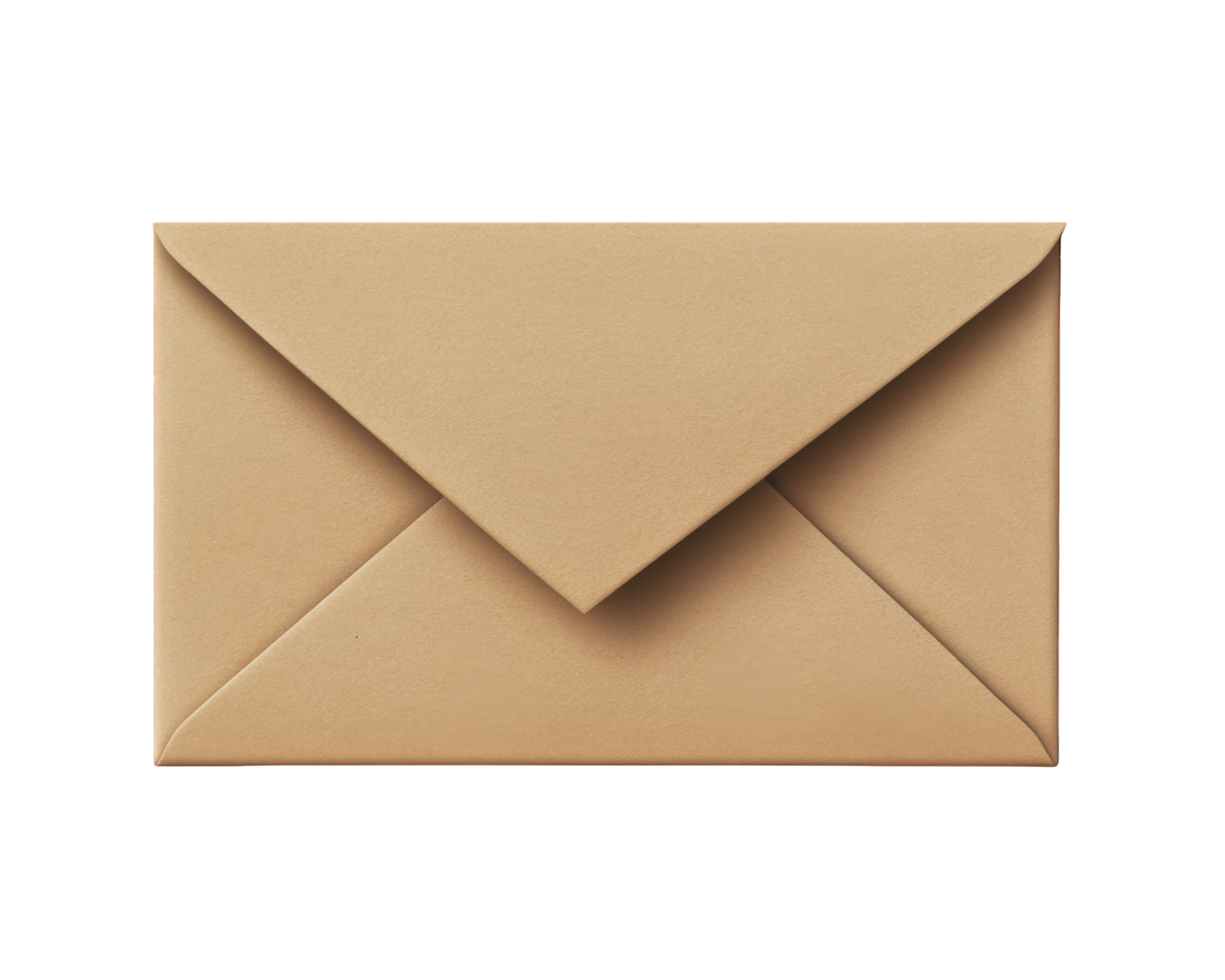 An open envelope on a black background png